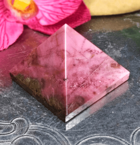 Rhodonite Crystal Pyramid - Spirit and Stardust