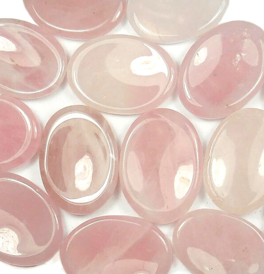 Rose Quartz Crystal Worry Stone - Spirit and Stardust