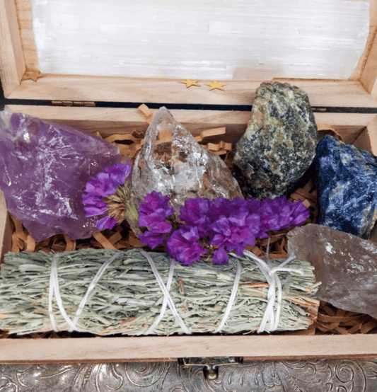 Sagittarius Zodiac Raw Crystal Healing Set In Gift Box - Spirit and Stardust