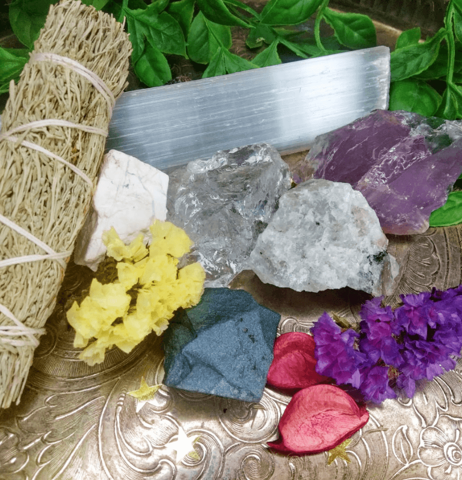 Sleep and Insomnia Relief Raw Crystal Healing Set In Gift Box - Spirit and Stardust