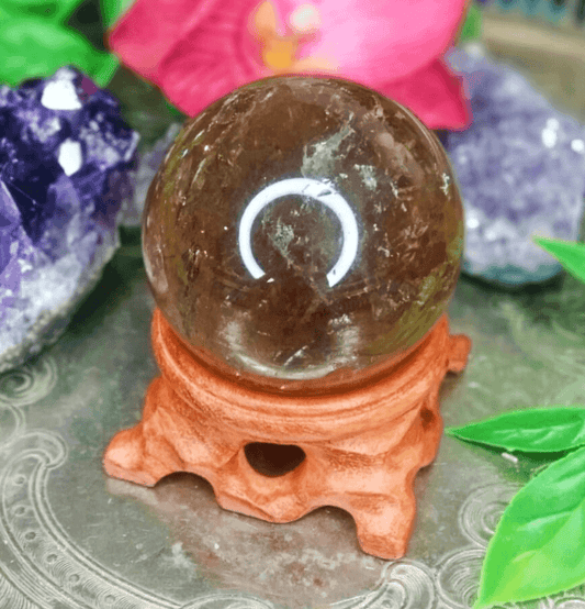 Smoky Quartz Crystal Sphere - Spirit and Stardust