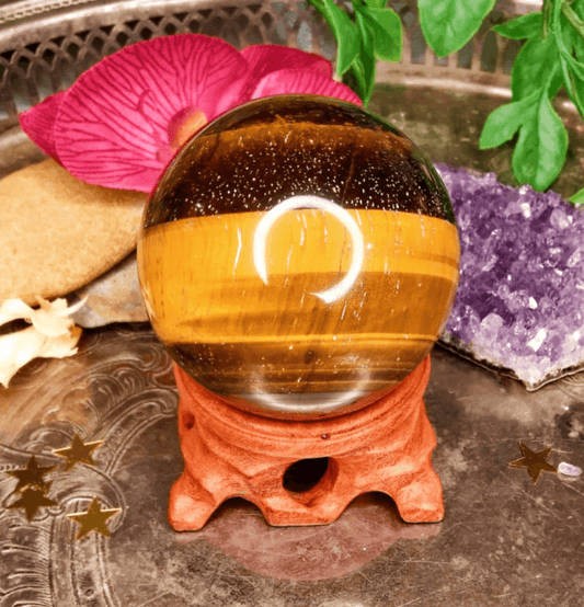 Tiger's Eye Crystal Sphere - Spirit and Stardust