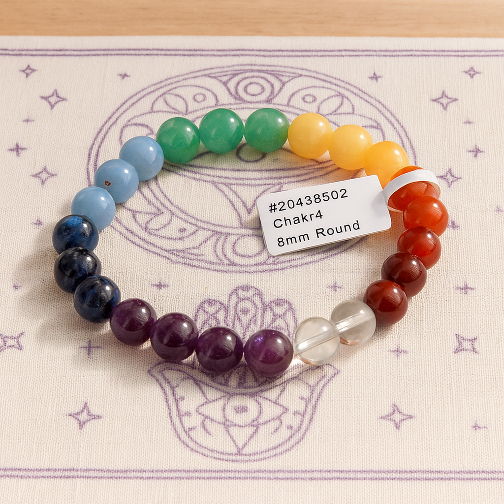 7 Chakra Crystal Bracelet (8mm)