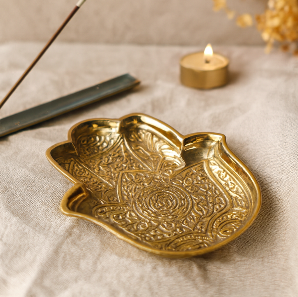 Aluminium Bowl - Hamsa Hand 25cm x 22cm x 3cm