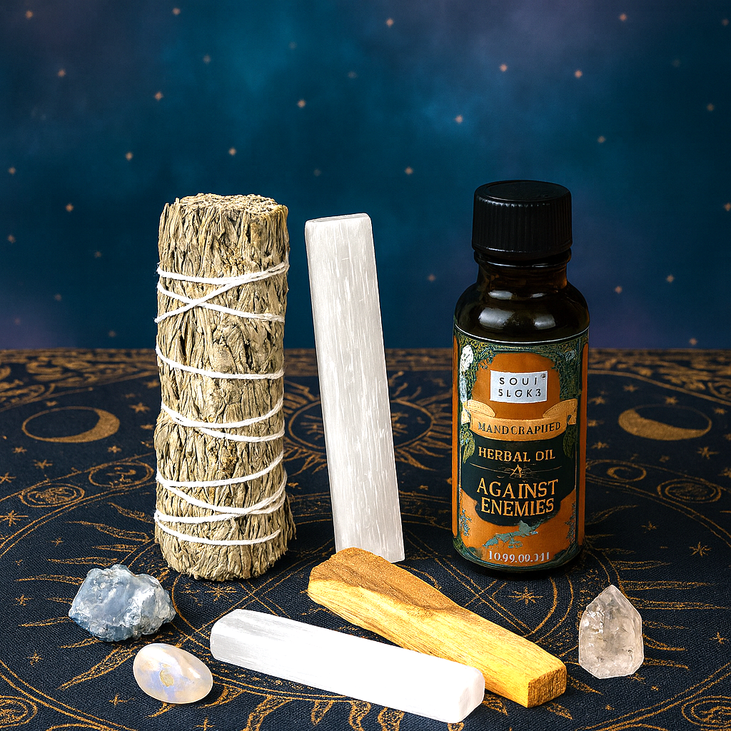 Against Enemies Intention and Spell Kit - Ritual Gift Set