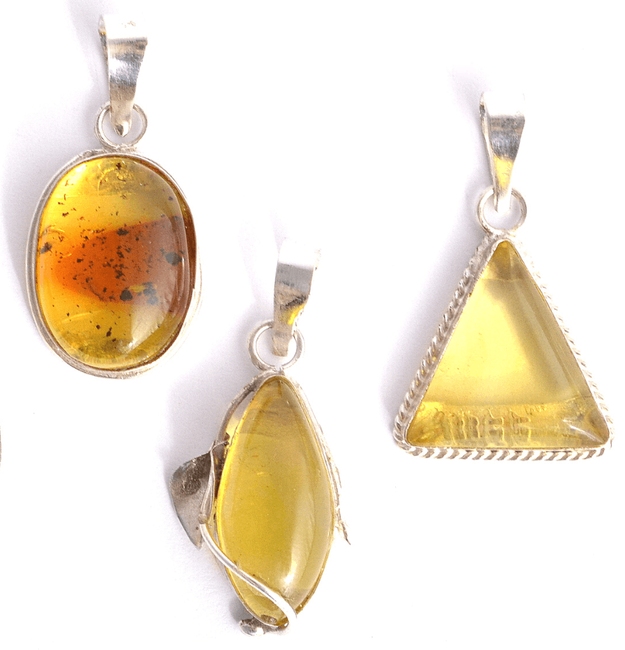 Amber Silver Pendant - Spirit and Stardust
