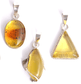 Amber Silver Pendant - Spirit and Stardust