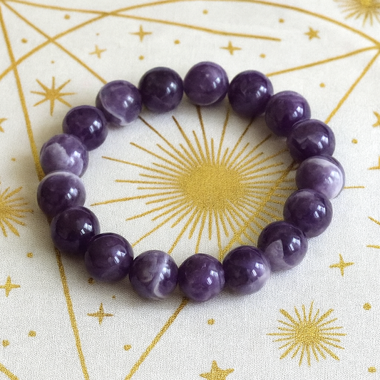 Chevron Amethyst Bracelet (12mm)