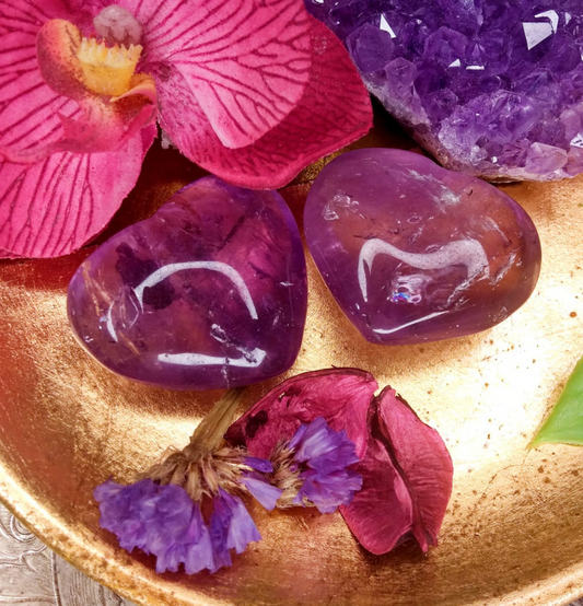 Amethyst Crystal Heart (3cm)