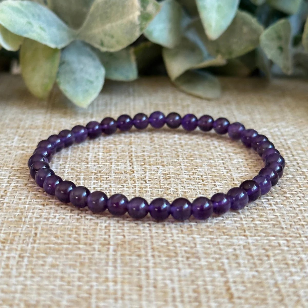 Amethyst, Lepidolite, Quartz, Rainbow Jasper, and Fluorite Bracelet Set for Sacred Balance (4mm)