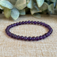 Amethyst, Lepidolite, Quartz, Rainbow Jasper, and Fluorite Bracelet Set for Sacred Balance (4mm)