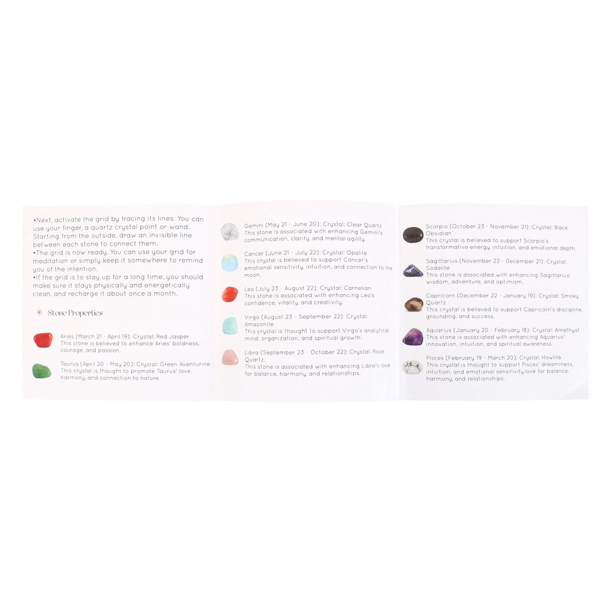 Astrology Crystal Grid Set
