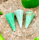 Green Aventurine Crystal Hexagon Pendulum - Spirit and Stardust