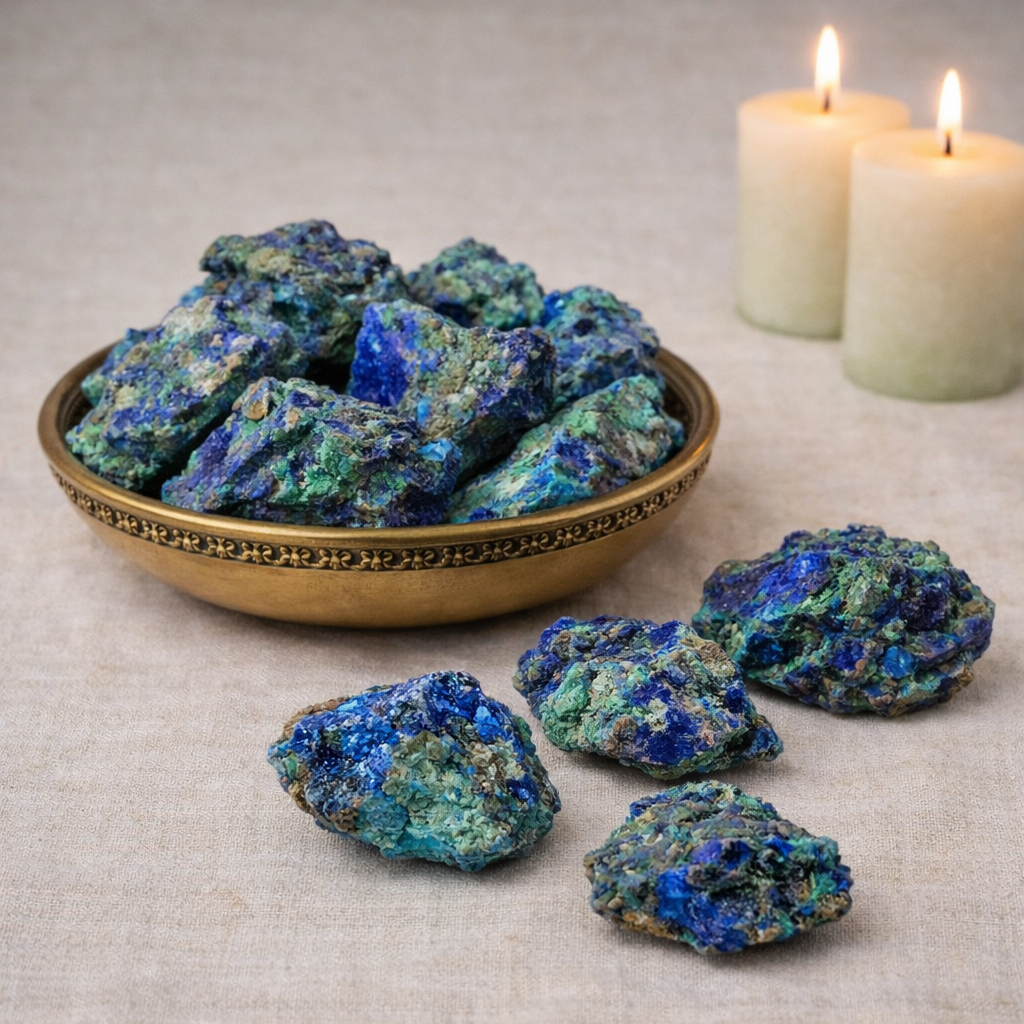 Raw Azurite Malachite: The Stone for Transformation & Insight