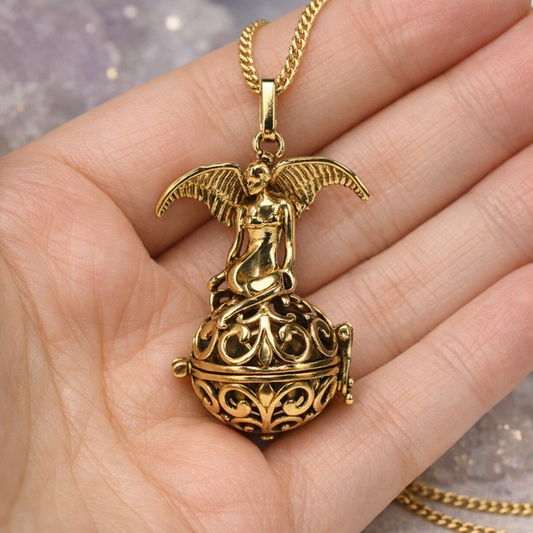 Bell Angel Pregnancy Pendant Necklace