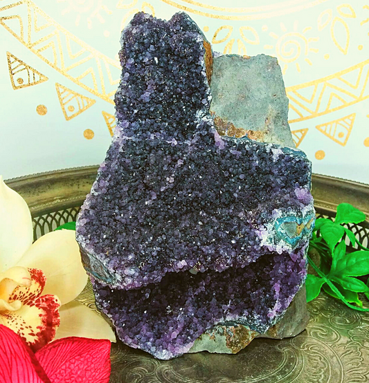 Raw Black Amethyst Standing Cluster BASC15 (1.88kgs)