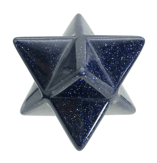Blue Goldstone Crystal Merkaba - Spirit and Stardust