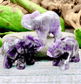 Carved Crystal Elephants - Spirit and Stardust