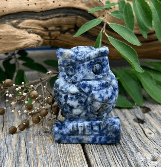 Carved Crystal Owls - Spirit and Stardust
