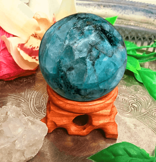 Chrysocolla Crystal Sphere (Peru) - Spirit and Stardust