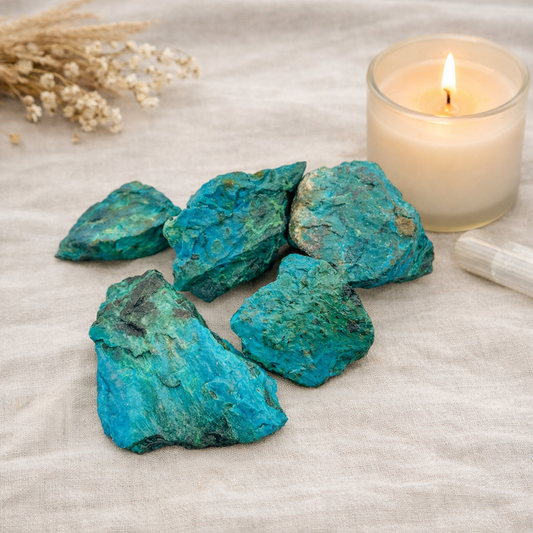 Raw Chrysocolla: The Stone of the Wise