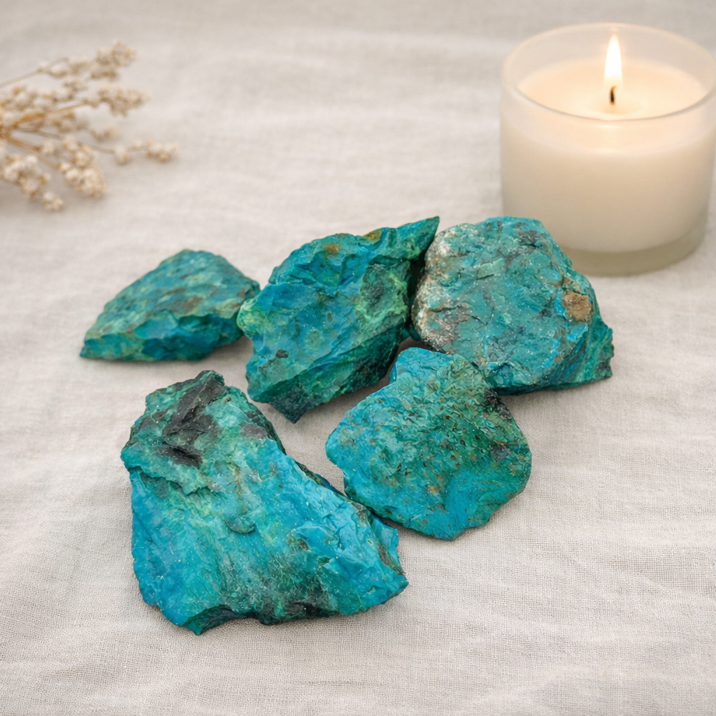 Raw Chrysocolla: The Stone of the Wise