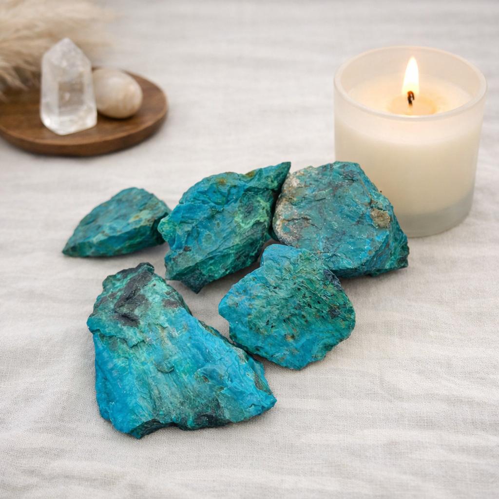 Raw Chrysocolla: The Stone of the Wise