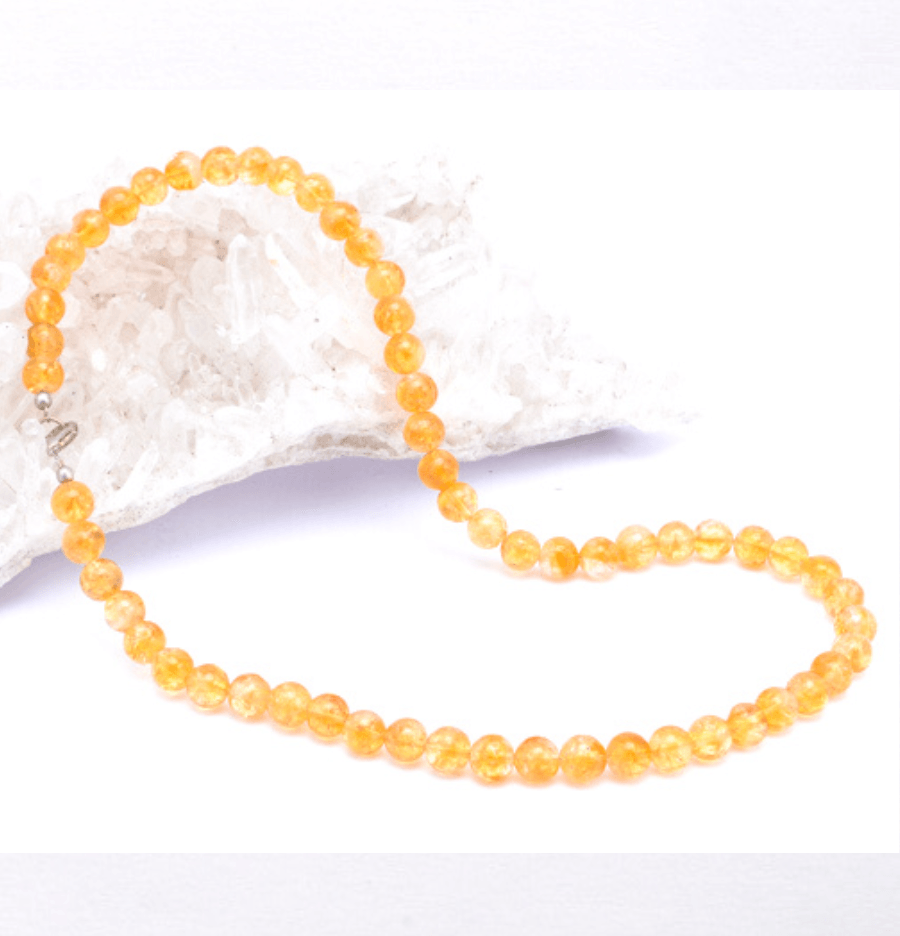 Citrine Bead Necklace - Spirit and Stardust
