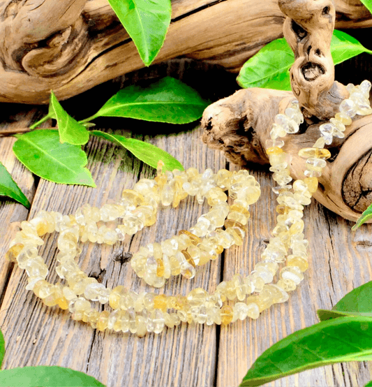 Citrine Crystal Chip Necklace - Spirit and Stardust