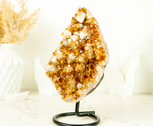 Citrine Cluster on Metal Stand (1 - 2 Kgs)