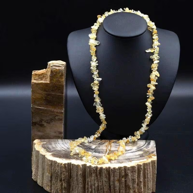 Citrine Crystal Chip Necklace