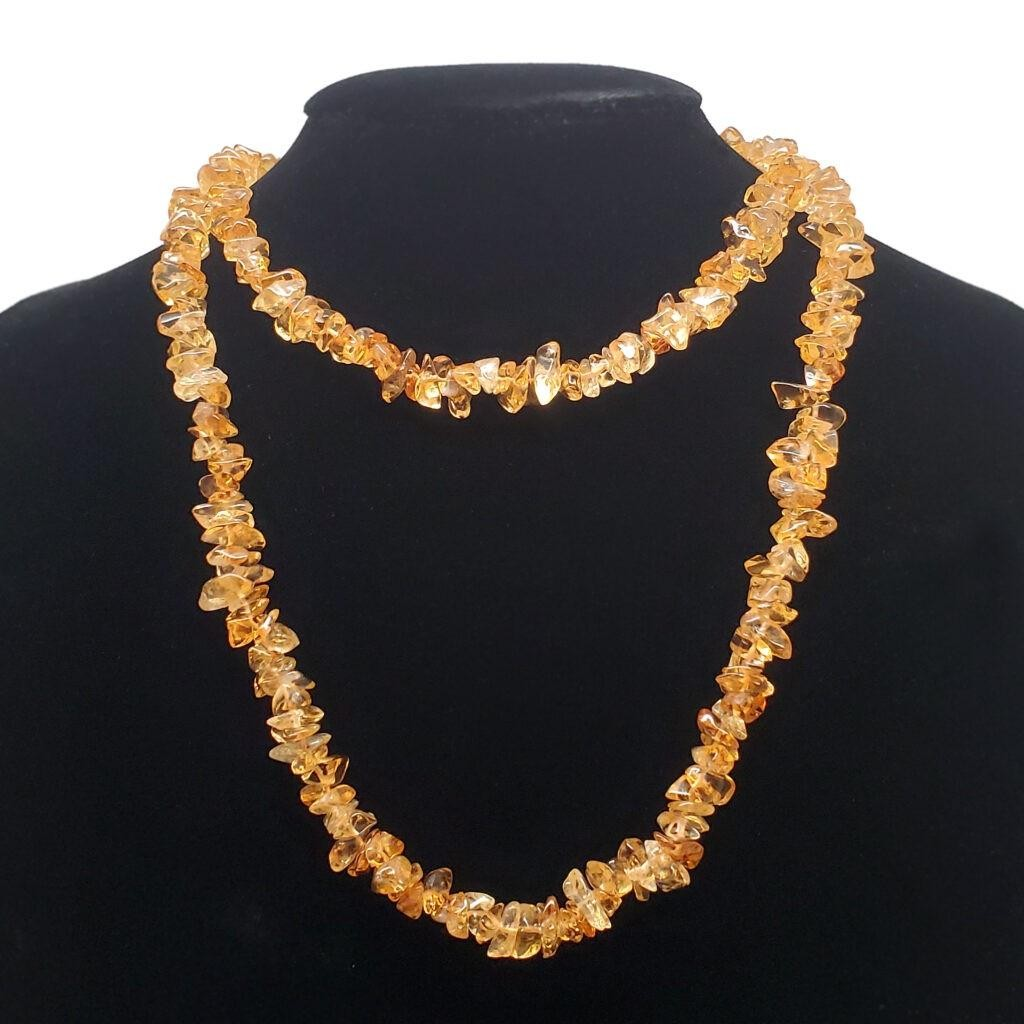 Citrine Crystal Chip Necklace