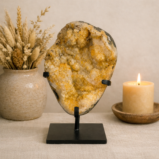 Citrine Cluster on Metal Stand (2.812 kg)