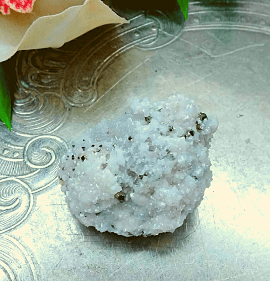 Clear Quartz Cluster with Pyrite and Hematite - Spirit and Stardust