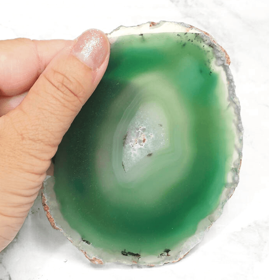 Green Agate Sliced Coasters (Set of 4) - Spirit and Stardust