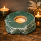 Green Quartz Candle Holder