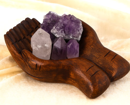 Wooden Hand Bowl - Large (20cm x 13cm)