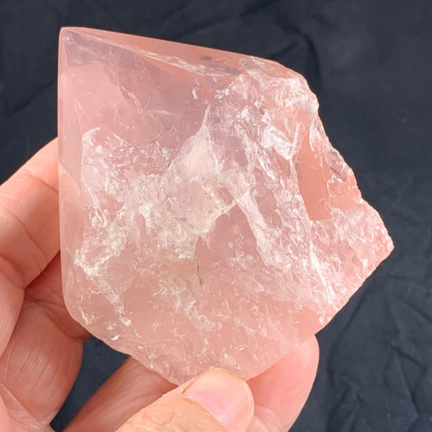 Rough Raw Rose Quartz Point Lamp