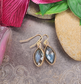 Labradorite Copper Encased Oval Earrings