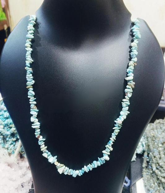 Larimar Crystal Chip Necklace