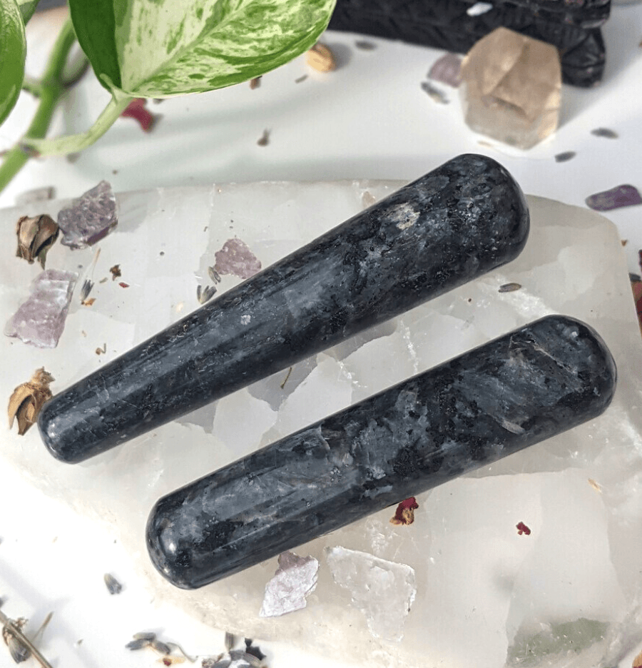 Larvikite Massage Wand (Round) - Spirit and Stardust
