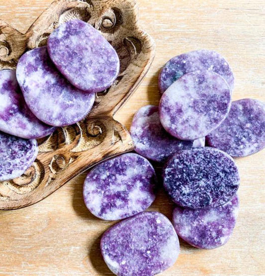 Lepidolite Crystal Worry Stone