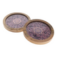 Amethyst and Rose Quartz Coasters (10cm) (Pack of 2)