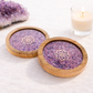 Amethyst and Rose Quartz Coasters (10cm) (Pack of 2)