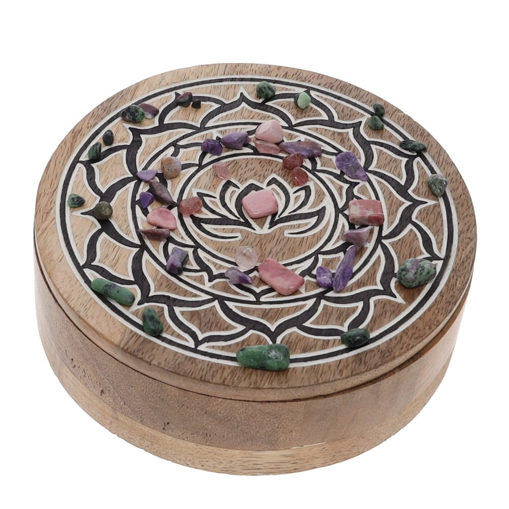 Lotus Wooden Grid Box