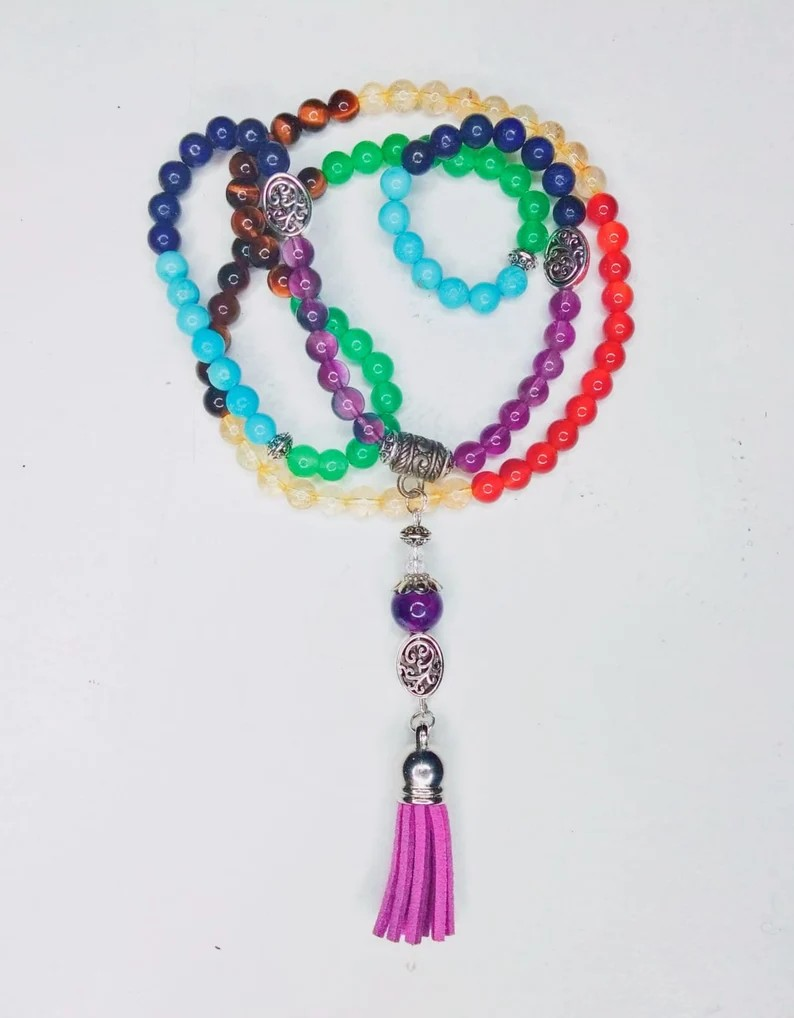 Handmade 108 Mala Necklace (Chakra)