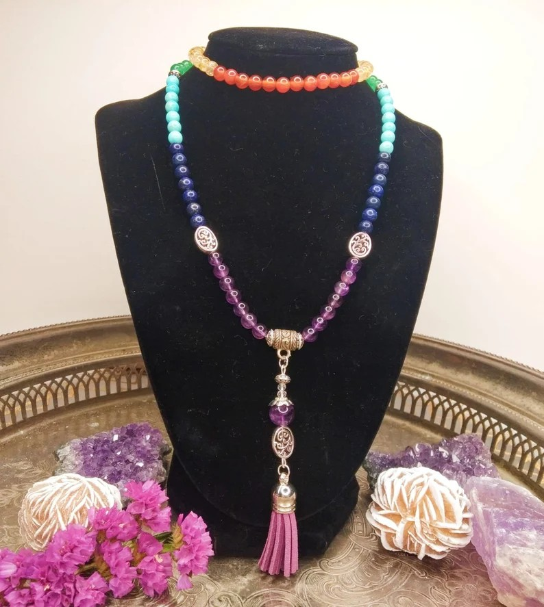Handmade 108 Mala Necklace (Chakra)