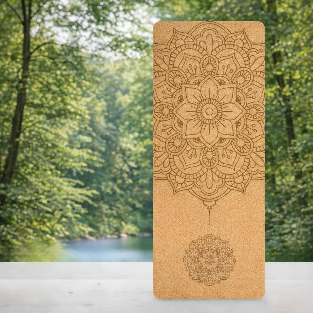 Eco-Friendly Mandala Cork Yoga Mat