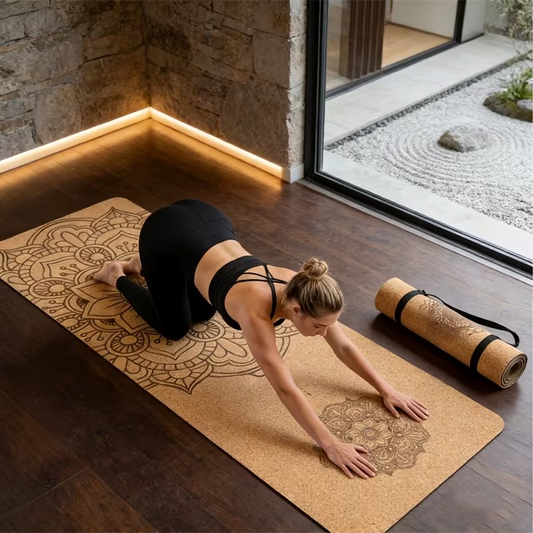 Eco-Friendly Mandala Cork Yoga Mat