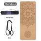 Eco-Friendly Mandala Cork Yoga Mat